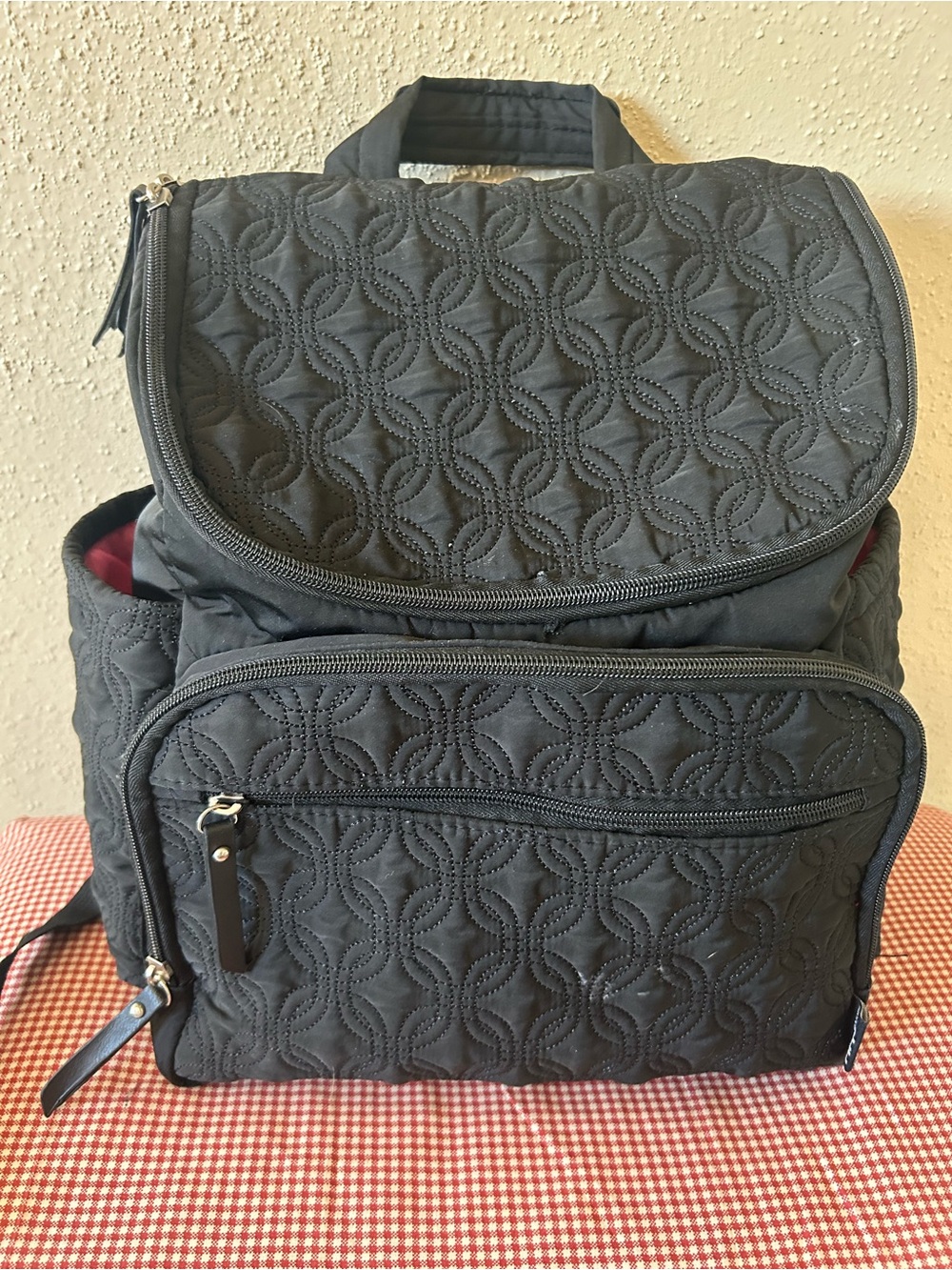 Carter's Black Quilted Backpack with Front Zip Pocket Child Of Mine
